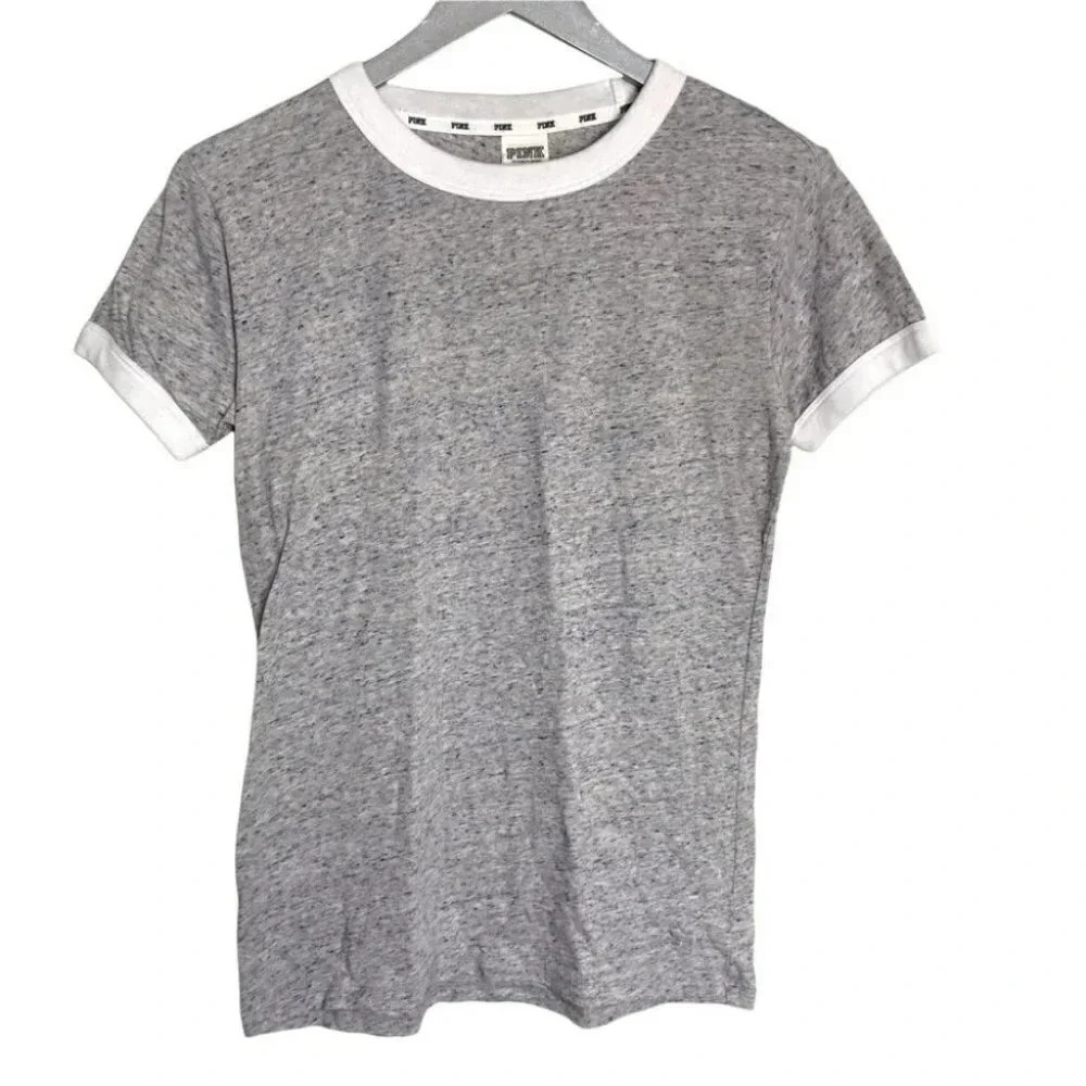 PINK Victoria Secret XS gray with white trim LNC